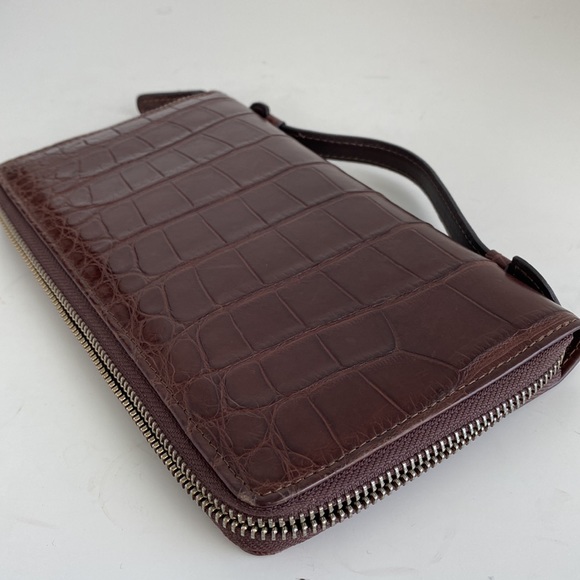 CAPORICCI REAL Alligator brown card holder - Picture 2 of 15